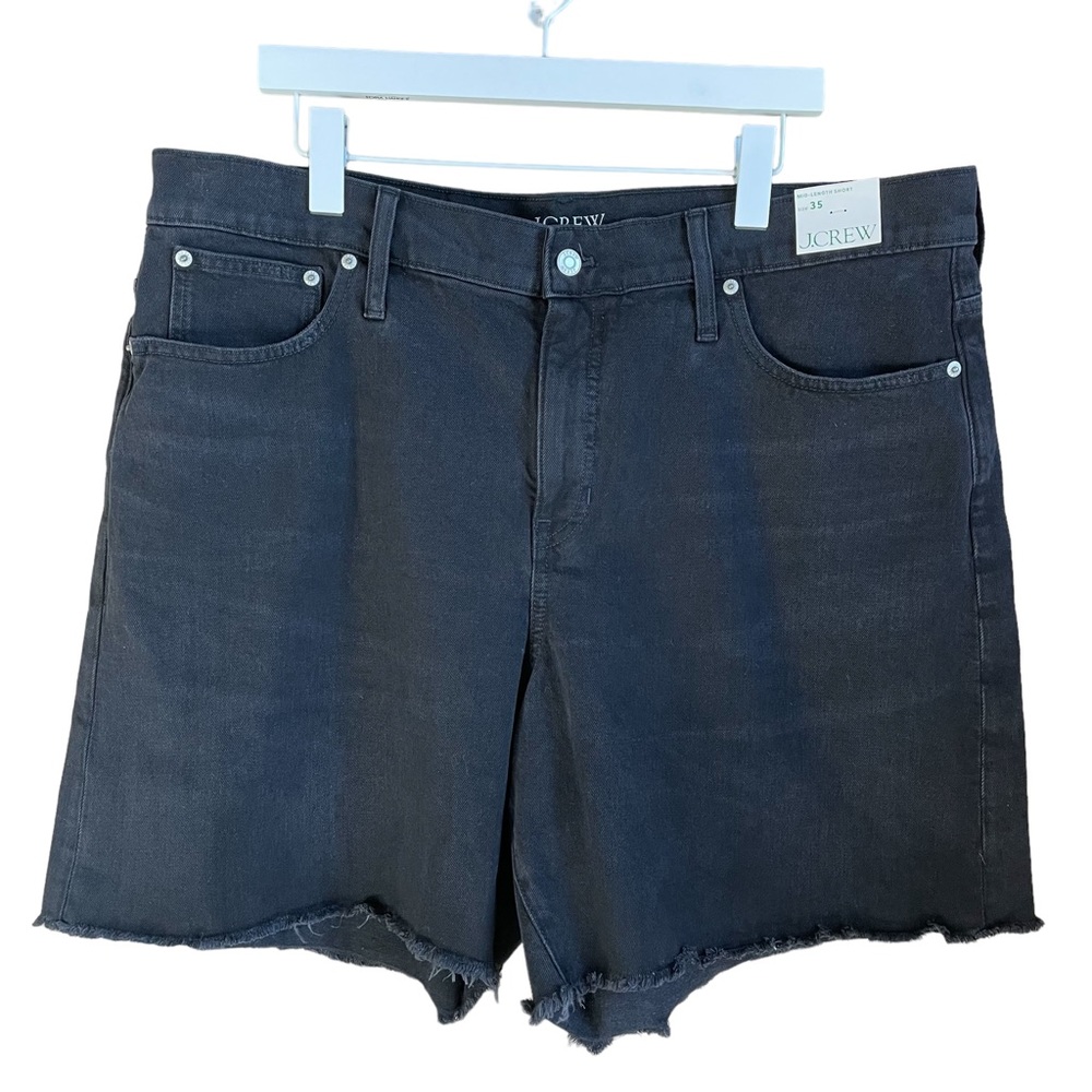 J Crew Midlength Denim Short Washed Black Size 20 Plus Size Casual Cotton SP 23